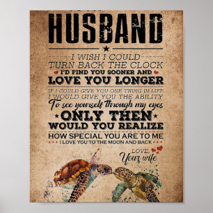 Poster Wife Art To My Husband Love You Longer