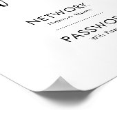 Poster WiFi Mot de passe Internet Chambre d'hôtes Petite (Coin)