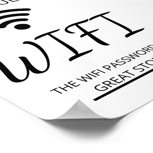 Poster Wifi Network and Password Business Retail (Coin)