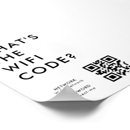Poster Wifi Password | QR Code Scan to Connect  (Coin)