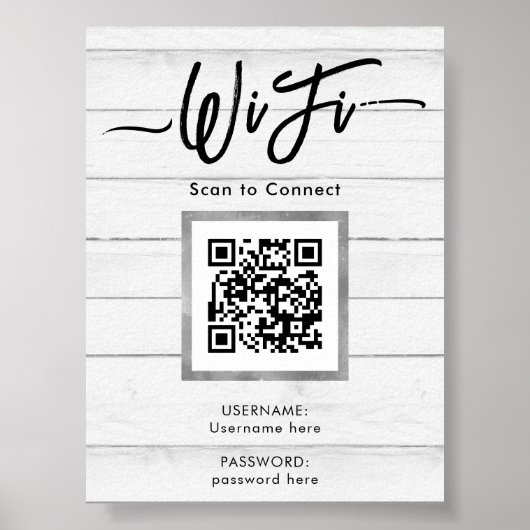 Poster Wifi simple pour les professionnels (Devant)