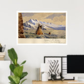 Poster Wigwam des Indiens Ute, Salt Lake City (Bureau à domicile)