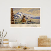 Poster Wigwam des Indiens Ute, Salt Lake City (Cuisine)