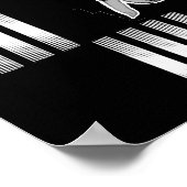 Poster wijn Deco Stripe Black White (Hoek)