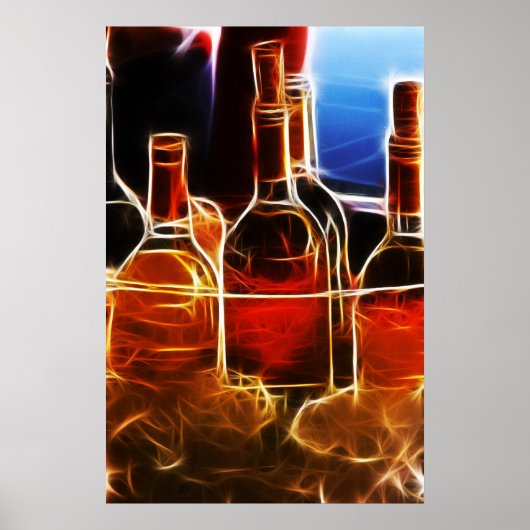 Poster wijnfles (Voorkant)