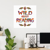 Poster Wild À Propos De La Lecture (Bureau à domicile)