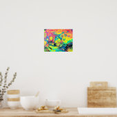 Poster Wild Acrylic Fluide Art Abstract (Cuisine)