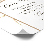 Poster Wild Boho Protea Pampas Grass Mariage Open Bar (Coin)