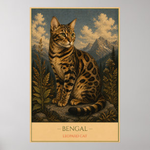 Poster Wild Elegance: Bengal Cat