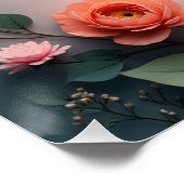 Poster  Wild & Free Floral Line Art | Boho Minimal Design (Coin)