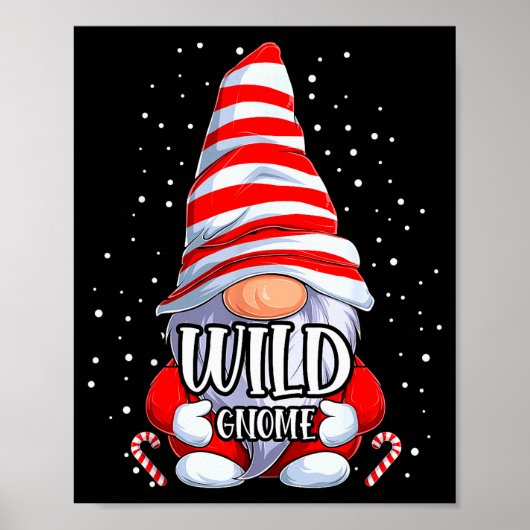 Poster Wild Gnome Christmas Pajamas Matching Family Group (Devant)