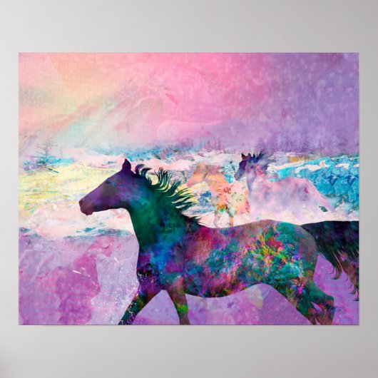 Poster Wild Horse Spirits WE ARE The LAND (Devant)