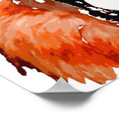 Poster Wild Lion Pop Art Style de bande dessinée Script r (Coin)