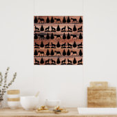 Poster Wild Moose Wolf Wilderness Mountain Cabin Rustic (Cuisine)