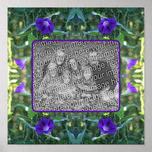 Poster Wild Morning Glory Flowame Ajouter Votre Photo