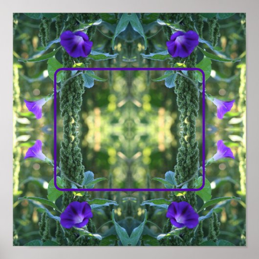 Poster Wild Morning Glory Flowame Ajouter Votre Photo (Devant)