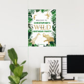 Poster Wild One 1st Jungle Safari Anniversaire Bienvenue (Bureau à domicile)