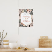 Poster Wild One Empreinte de léopard Girl Birthday Affich (Cuisine)