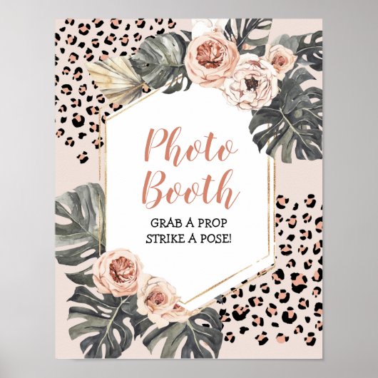 Poster Wild One Empreinte de léopard Girl's Birthday Phot (Devant)