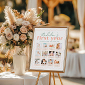 Poster Wild One Fleur sauvage 1er anniversaire Photo Coll