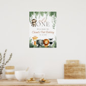 Poster Wild One Jungle 1st Birthday Welcome Sign (Cuisine)