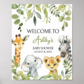 Poster Wild One Jungle Safari Bienvenue (Devant)