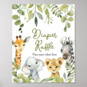 Poster Wild One Jungle Safari Déchets Raffle (Devant)