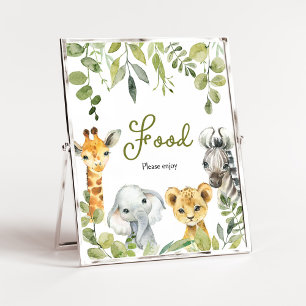 Poster Wild One Jungle Safari Food