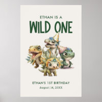 Wild One mignonne Dinosaur Première fête d'anniver