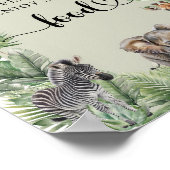Poster Wild One Safari Animaux Garçon Baby shower signe d (Coin)