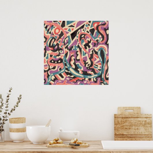 Poster "Wild" Original Abstrait (Cuisine)