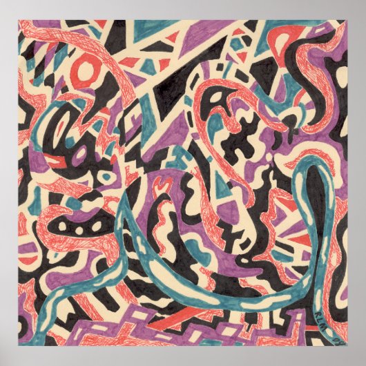 Poster "Wild" Original Abstrait (Devant)