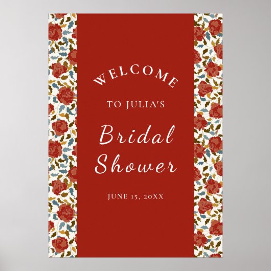 Poster Wild Rose Floral Petals Garden Affair Mariage (Devant)