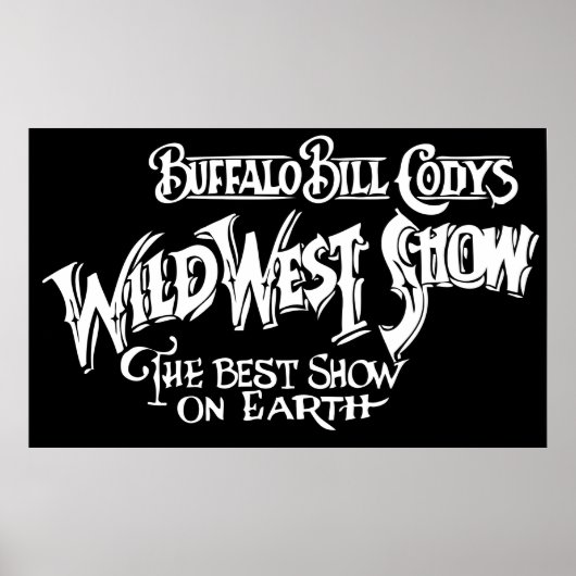 Poster WILD WEST SHOW Bannière de BUFFALO BILL CODY (Devant)