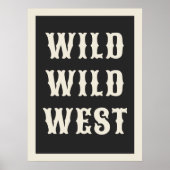 Poster Wild West Typographie cabine de Ranch (Devant)