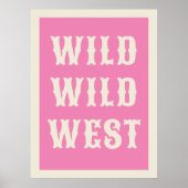 Poster Wild West Typographie cabine de Ranch (Devant)