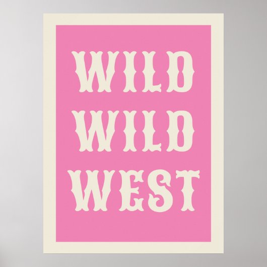 Poster Wild West Typographie cabine de Ranch (Devant)