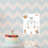 Poster Wild Year One Milestones avec Zoo Animaux