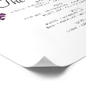 Poster Wildbloom | Menu du bar Fleurs bohémiennes Deep Pu (Coin)