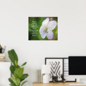 Poster Wilde Violet Flower Bible Scripting (Thuiskantoor)