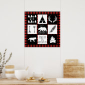 Poster Wilderness rustique & Animaux Buffalo Check Plaid (Cuisine)