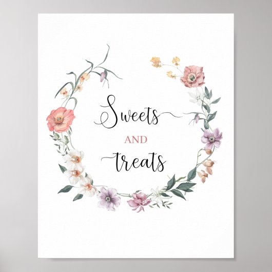 Poster Wildflower arrive bientôt Baby Shower de printemps (Devant)