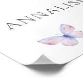 Poster Wildflower Butterfly Bridal Shower Welcome Sign (Coin)