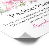 Poster Wildflower Floral Bow Baby Shower Pacifier Hunt (Coin)