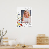 Poster Wildflower Funeral Celebration Of Life Photo Sign (Cuisine)