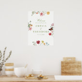 Poster Wildflower Garden Wedding Welcome (Cuisine)