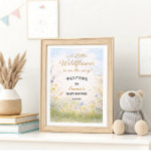 Poster Wildflower Meadow Spring Baby Shower Welcome