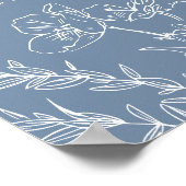 Poster Wildflower Periwinkle Wedding Seating Sign (Coin)