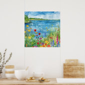 Poster Wildflowers by a Lake (Cuisine)