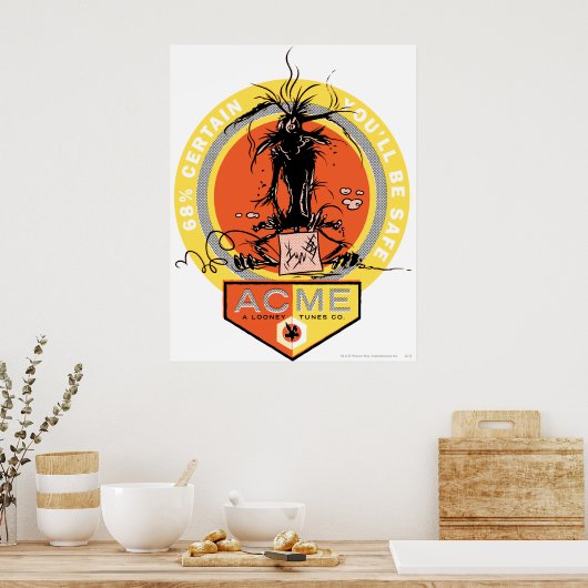 Poster Wile E Coyote Acme - 68% Certain Vous Serez En Séc (Cuisine)